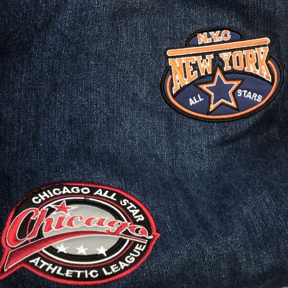 Concrete Legends Vtg Jeans Baggy Blue 33 34 Team Logo Basketball Hip Hop Street - Picture 4 of 12